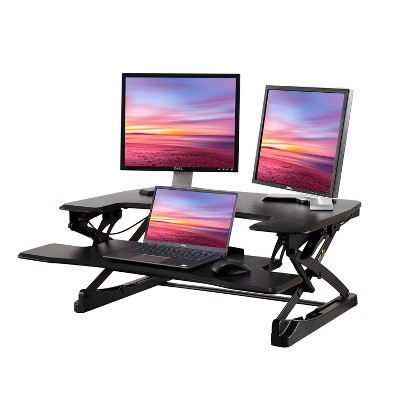 Photo 1 of 35.4 Airlift Adjustable Height Stand Up Laptop Desk Black - Seville Classics