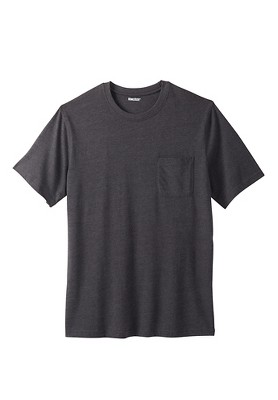 KingSize Shrink-Less Lightweight Pocket Crewneck T-Shirt