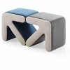 Racxily Upholstered Velvet Footstool - Versatile Footstool & Shoe Bench Arrow Design,Soft Velvet, for Entryway/Bedroom, Decorative Ottoman - 3 of 4