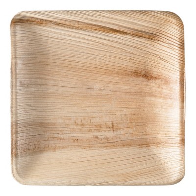 Smarty Had A Party 8" Square Palm Leaf Eco Friendly Buffet Plates - 75 pcs