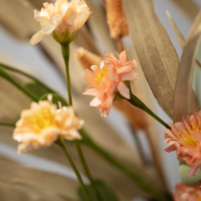 19" Harvest-Hued Silk Grass and Bunny Tail Pick