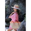 Shiraleah Natural Alannis Sun Hat with Pink and Orange Detail - 3 of 4