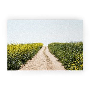By Brije Black Mustard Flower Field Welcome Mat - society6 - 1 of 3