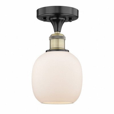 Belfast - 1 Light Flush Mount In Industrial Style-9.75 Inches Tall and 6 Inches Wide