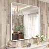 Apmir Rectangular Aluminum Alloy Framed and Tempered Glass Wall Bathroom Vanity Mirror in Matte Black/ Gold/ Silver/ Brown - 4 of 4