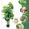 LOVMOR 6ft Artificial Tree Indoor with Woven Seagrass Plant Basket, Artificial Fiddle Leaf Fig Tree Fake Tree Faux Plant Indoor for Living Room Office - 2 of 4