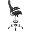 Modway Charge Drafting Chair Black: Ergonomic, Adjustable Height, Office Stool with Casters/Wheels, 265 lb Capacity - 3 of 4