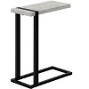 Vynxaria Contemporary C-Shaped Accent Table - Grey Laminate Top, Black Metal Frame, 19.25" L x 9.5" W x 25" H - 3 of 4