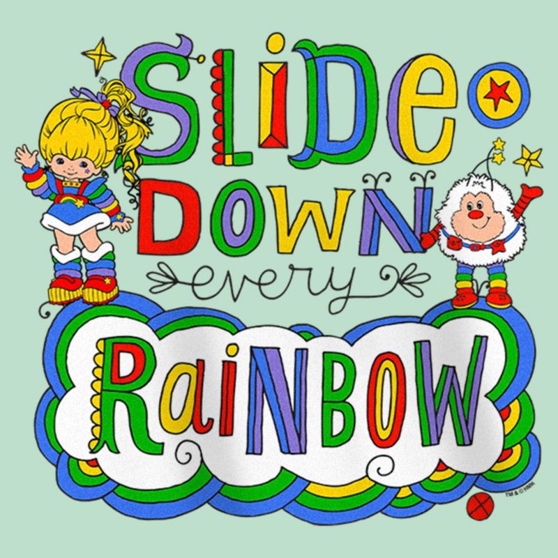 Girl's Rainbow Brite Slide Down Every Rainbow T-Shirt, 2 of 5