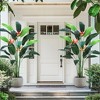 Artificial Bird of Paradise Tree 6-7FT Fake Palm Tree for Indoor Outdoor Housewarming Gift with 17 Trunks Faux Leaves - 4 of 4