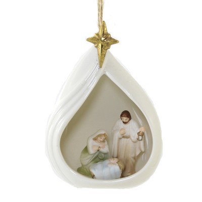 Holiday Ornament 4.5" Nativity Ornament. Christ Birth Christmas  -  Tree Ornaments