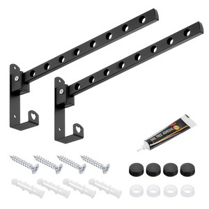 Unique Bargains Wall Mount Foldable Clothes Coat Hanger Drying Rack Hooks - 1 of 4