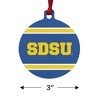 South Dakota State University Stripes Aluminum Holiday Christmas Tree Ornament - 3 of 4