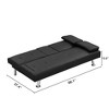 NicBex 66.1 Inch PVC Convertible Folding Futon Sofa Bed with Armrest for Living Room,Office,Apartment,Bedroom - 4 of 4