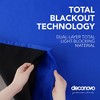Deconovo ModernLuxury 100% Full BlackOut SatinRodCurtains For LivingRoom or BedRoom 2Panels - 2 of 4