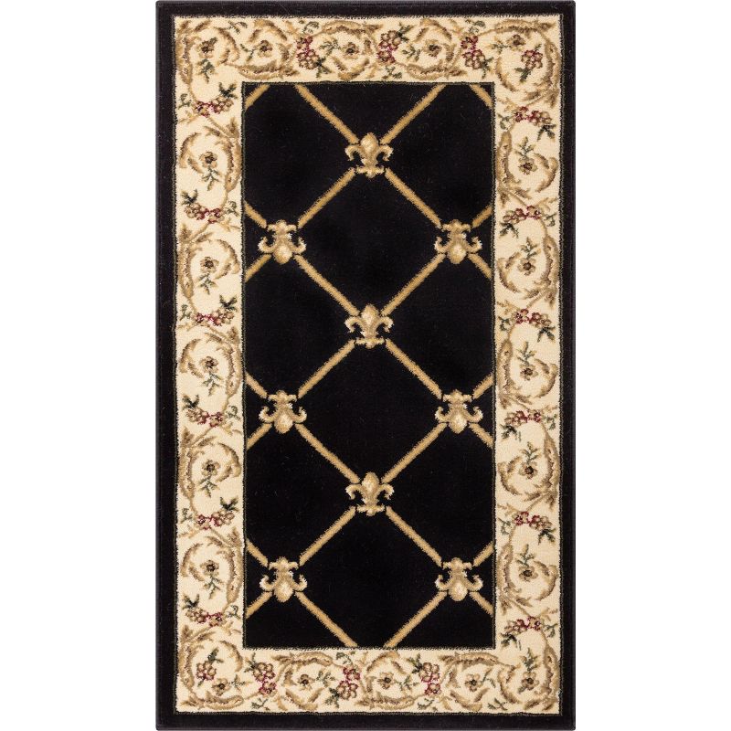 Patrician Trellis French European Formal Traditional / Contemporary Floral Thick Soft Plush Area Rug, 1 of 10