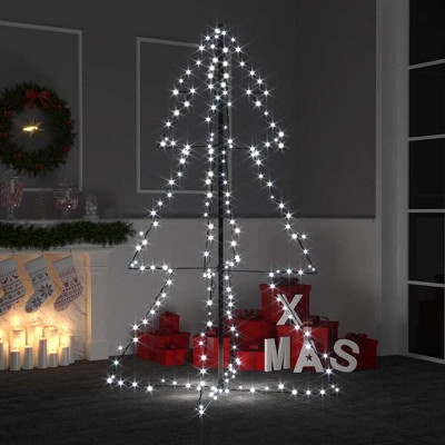 vidaXL Christmas Cone Tree 200 LEDs Indoor and Outdoor 3x5 ft