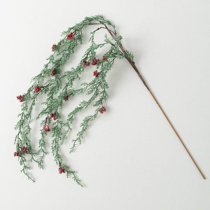50"H Sullivans Artificial Christmas Cedar Red Berry Draping Spray, Indoor Christmas Decor - 1 of 3