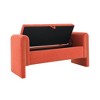GDFStudio Rusk Modern Upholstered Storage 52" Ottoman, Teddy Bench with Armrest and Pull-Ring - 3 of 4