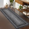 Modern Striped Washable Area Rug - Soft Low Pile Non-Slip Carpet for Living Room Bedroom Office Farmhouse Decor - 4 of 4
