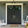 Kate Aurora Madison Chain Link Designed Coir Bristled Outdoor All Season Welcome Mat With Rubber Trim - 18"x30" - 3 of 4