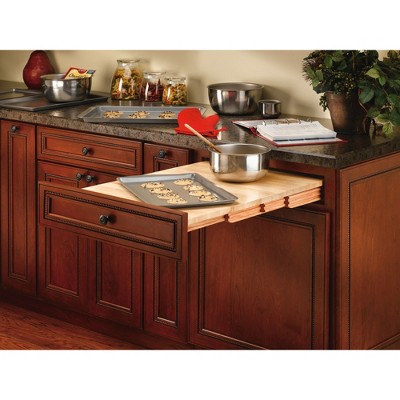 Rev-A-Shelf 4TT-2133-1 31.75-Inch Wood Pull Out Tambour Table Kitchen Counter Extension with Slide for 24 Inch Drawers, Natural Maple — фото 3