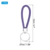 Unique Bargains Braided PU Leather Car Wallet Keychain with Stainless Steel Key Ring - 2 of 3