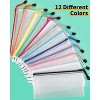Paaaawaters 24PCS Pencil Pouches Bulk, 9.3" x 4.7"Mesh Zipper Pouch Pencil Case, 12 Colors Waterproof Small Zipper Pouches - 3 of 4