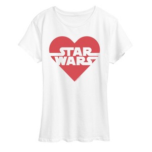Women's - Star Wars - Valentine Heart Logo Short Sleeve Graphic T-Shirt - 1 of 4