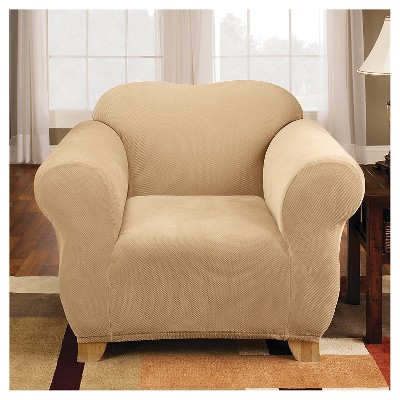 Stretch Pique Chair Slipcover Cream - Sure Fit, Ivory