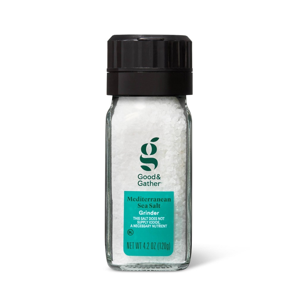 Photos - Condiment Set Mediterranean Sea Salt Grinder - 4.2oz - Good & Gather™