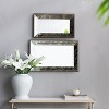 VYNXARIA 20" x 12" Antique Silver Rectangle Mirror with Floral Accents, Mirrored Display Tray, Hanging Wall Mirror - 2 of 4