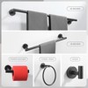 WOWOW 6-Piece Stainless Steel Bathroom Towel Rack Set in Brushed Nickel - 3 of 4