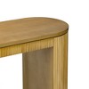 PAGED Wooden Console Table Curved Design Entryway Table with Vertical Striped Leg Design for Living Room, Entrance - 3 of 4