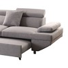 108" Jemima Sectional Sofa Gray Fabric - Acme Furniture: L-Shaped, Polyester Upholstery, Wood Frame, Includes Accent Pillow - 3 of 4
