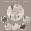Elias Dining Chair Upholstered in Velvet and Powder Coated Legs Set of 4, Beige - 4 of 4