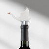 Unique Bargains Swan with Crown (Eyes Closed) Aluminum Alloy TPE White Black Silver Tone 1 Pc - 2 of 3