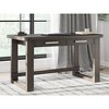 Signature Design by Ashley Breckington Home Office Desk with 2 Drawers - Dark Brown Wood Finish and Cord Management Cutout - 2 of 4