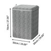 Unique Bargains Herringbone Storage Bag Storage Bins Gray 1 Pc - 2 of 4