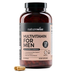 NatureWise Multivitamin for Men - Daily Support - Minerals & Herbs for Energy, Performance, Immunity - with Vitamin A, C, D, B-Complex - 1 of 4