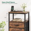 FONTOI Multi-Drawers Dresser with Charging Station, Tall Night Stand Chest of Drawers, Bedside Table Nightstand, Fabric Storage Multi-Choice - 3 of 4