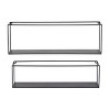 Set of 2 Metal 2 Wall Shelves Black - CosmoLiving by Cosmopolitan: Modern Floating Storage, Indoor Use - 4 of 4