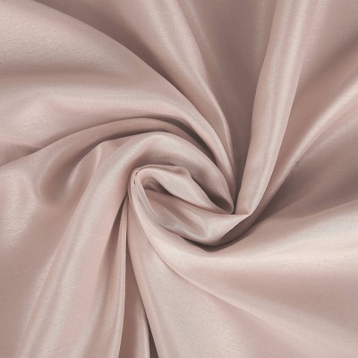 Blush Pink Faux Silk Blackout Beaded Valance