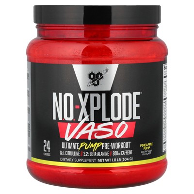 BSN No-Xplode VASO, Ultimate Pump Pre-Workout, Pineapple Pump, 1.11 lb (504 g)