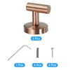 Unique Bargains Waterproof Stainless Steel Clothes Hooks and Hangers 2.36" x 2.17" 2 Pcs - 3 of 4