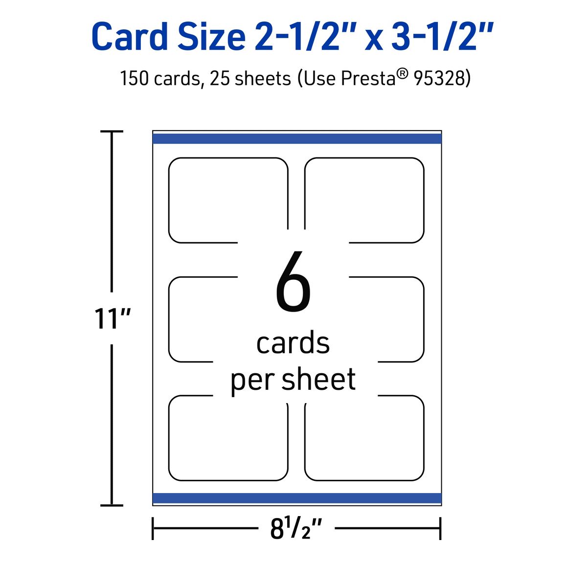 2-1/2" x 3-1/2" Rectangle Rounded Corners, Matte White Business Cards - thumbnail 5
