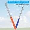 Unique Bargains Stainless Steel Extendable Portable Guide Handheld Flag Pole 4 Pcs - 3 of 4