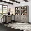 5 Tier Book case with Cabinet, Farmhouse Book Shelf with Storage Doors, 68.7" Tall Wooden 5 Shelf Case Grey - 4 of 4
