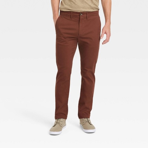 Men's Every Wear Slim Fit Chino Pants - Goodfellow & Co™ Burgundy 29x32 ...