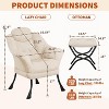 Garvee Lazy Chair with Ottoman, Ergonomic Lounge Armchair with Foldable Footrest and Removable Cover, Modern Small Space Chair - 3 of 4
